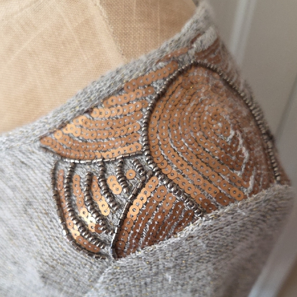 Nine West Knit Sweater with Shoulder Sequins - Picture 4 of 5